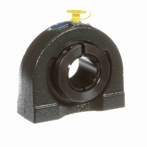 Sealmaster TB-206TMC Mounted Ball Bearings, Black Oxide Bearing, Tapped Base Pillow Block Bearings, 30mm Diameter, Cast Iron Housing, Concentric Locking, Contact Seal, Wide Inner Race