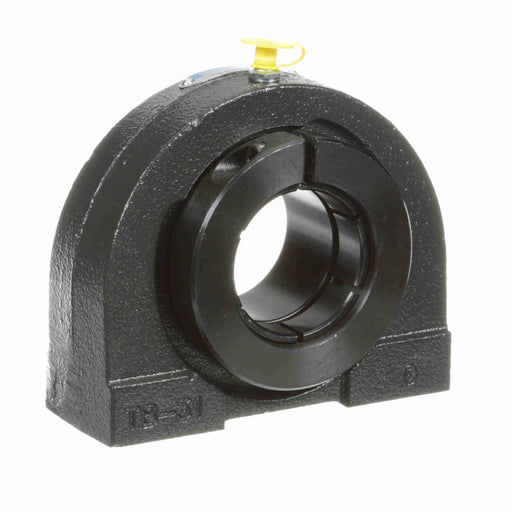 Sealmaster TB-210TMC Mounted Ball Bearings, Black Oxide Bearing, Tapped Base Pillow Block Bearings, 50mm Diameter, Cast Iron Housing, Concentric Locking, Contact Seal, Wide Inner Race