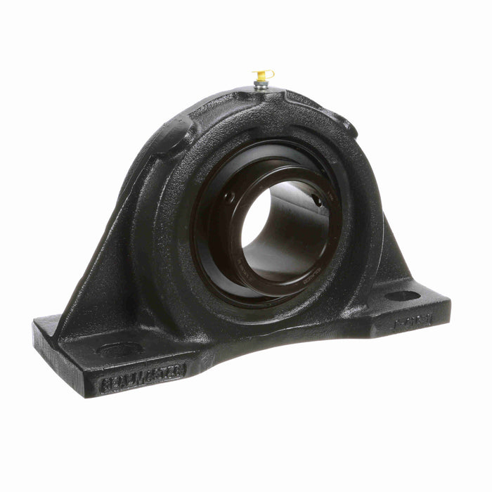 Sealmaster MFP-63C Mounted Ball Bearings, Black Oxide Bearing, 4 Bolt Pillow Block Bearings, 3-15/16" Diameter, Cast Iron Housing, Set Screw Locking, Contact Seal, Wide Inner Race