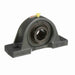 Sealmaster MP-64C Mounted Ball Bearings, Black Oxide Bearing, Pillow Block Bearings, 4" Diameter, Cast Iron Housing, Set Screw Locking, Contact Seal, Wide Inner Race