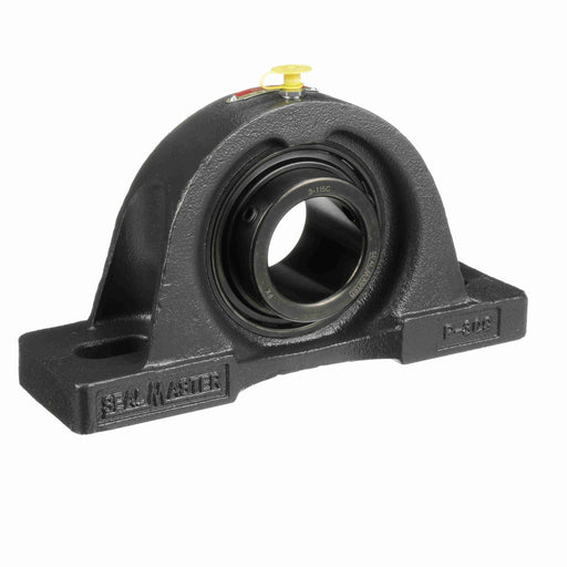 Sealmaster MP-31C Mounted Ball Bearings, Black Oxide Bearing, Pillow Block Bearings, 1-15/16" Diameter, Cast Iron Housing, Set Screw Locking, Contact Seal, Wide Inner Race