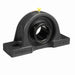 Sealmaster MP-35C Mounted Ball Bearings, Black Oxide Bearing, Pillow Block Bearings, 2-3/16" Diameter, Cast Iron Housing, Set Screw Locking, Contact Seal, Wide Inner Race