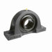 Sealmaster MP-55C Mounted Ball Bearings, Black Oxide Bearing, Pillow Block Bearings, 3-7/16" Diameter, Cast Iron Housing, Set Screw Locking, Contact Seal, Wide Inner Race