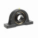 Sealmaster EMP-47C Mounted Ball Bearings, Black Oxide Bearing, Pillow Block Bearings, 2-15/16" Diameter, Cast Iron Housing, Set Screw Locking, Single Lip Contact Seal, Wide Inner Race