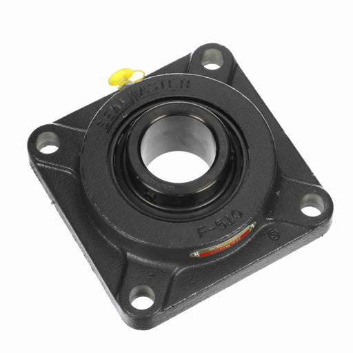 Sealmaster MSF-31C Mounted Ball Bearings, Black Oxide Bearing, 4 Bolt Flange Bearings, 1-15/16" Diameter, Cast Iron Housing, Set Screw Locking, Contact Seal, Wide Inner Race