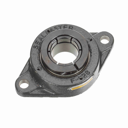 Sealmaster BSFT-27TH RMD Mounted Ball Bearings, Black Oxide Bearing, 2 Bolt Flange Bearings, 1-11/16" Diameter, Cast Iron Housing, Concentric Locking, Felth Labyrinth Seal, Reduced Maintenance - Lubed for Life, Wide Inner Race