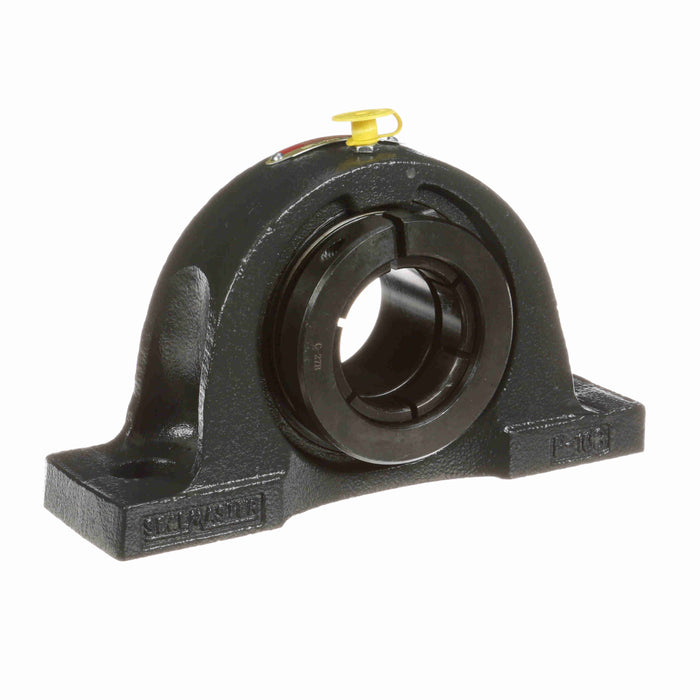 Sealmaster NPL-27T Mounted Ball Bearings, Black Oxide Bearing, Pillow Block Bearings, 1-11/16" Diameter, Cast Iron Housing, Concentric Locking, Felt Labyrinth Seal, Wide Inner Race