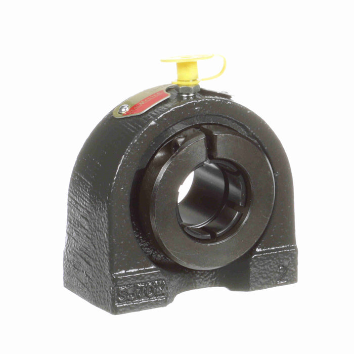 Sealmaster TB-16T RM Mounted Ball Bearings, Black Oxide Bearing, Tapped Base Pillow Block Bearings, 1" Diameter, Cast Iron Housing, Concentric Locking, Felt Labyrinth Seal, Reduced Maintenance - Lubed for Life, Wide Inner Race