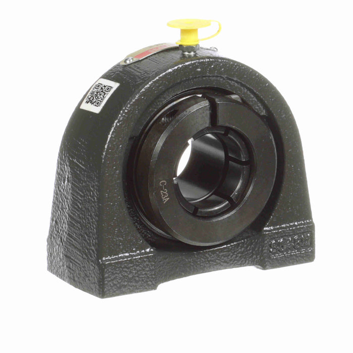 Sealmaster TB-20T Mounted Ball Bearings, Black Oxide Bearing, Tapped Base Pillow Block Bearings, 1-1/4" Diameter, Cast Iron Housing, Concentric Locking, Felt Labyrinth Seal, Wide Inner Race