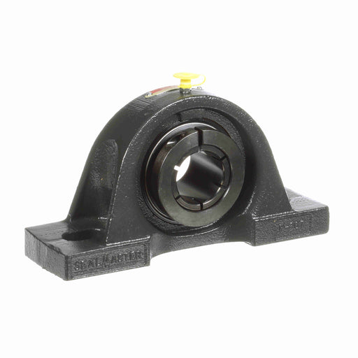 Sealmaster MP-24T Mounted Ball Bearings, Black Oxide Bearing, Pillow Block Bearings, 1-1/2" Diameter, Cast Iron Housing, Concentric Locking, Felt Labyrinth Seal, Wide Inner Race