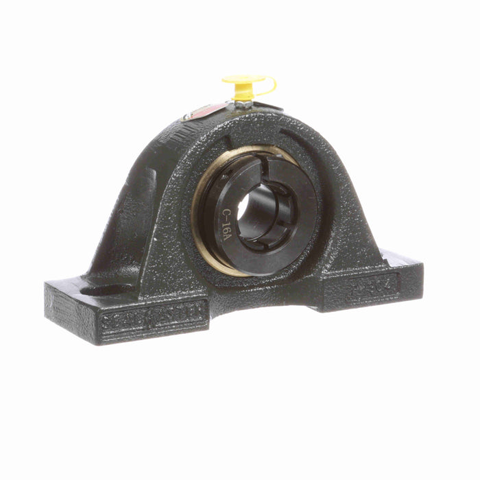 Sealmaster EMP-16T Mounted Ball Bearings, Black Oxide Bearing, Pillow Block Bearings, 1" Diameter, Cast Iron Housing, Concentric Locking, Felt Labyrinth Seal, Wide Inner Race