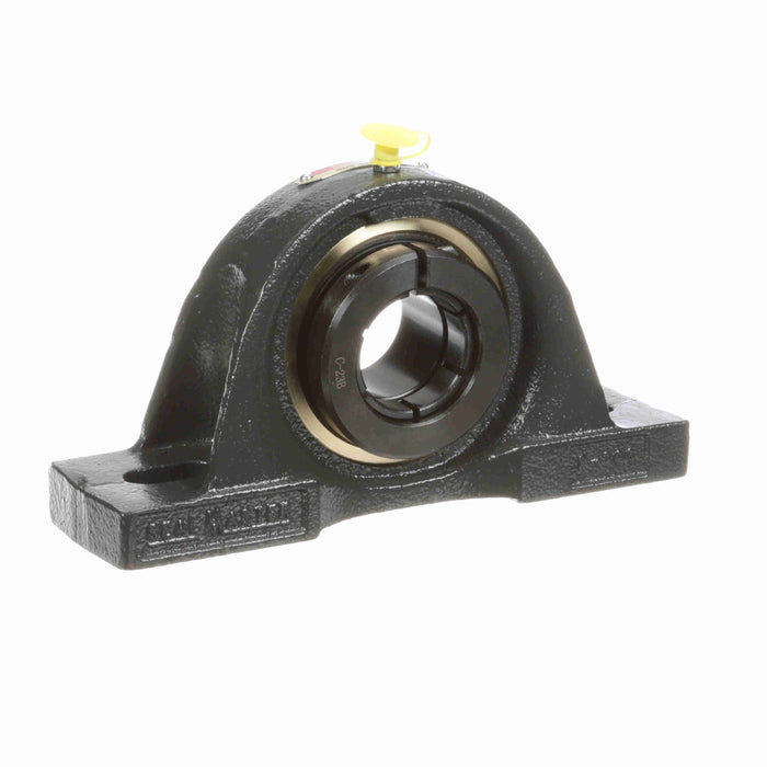 Sealmaster EMP-23T Mounted Ball Bearings, Black Oxide Bearing, Pillow Block Bearings, 1-7/16" Diameter, Cast Iron Housing, Concentric Locking, Felt Labyrinth Seal, Wide Inner Race