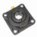 Sealmaster MSF-24T Mounted Ball Bearings, Black Oxide Bearing, 4 Bolt Flange Bearings, 1-1/2" Diameter, Cast Iron Housing, Concentric Locking, Felt Labyrinth Seal, Wide Inner Race