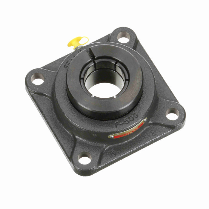 Sealmaster MSF-28T Mounted Ball Bearings, Black Oxide Bearing, 4 Bolt Flange Bearings, 1-3/4" Diameter, Cast Iron Housing, Concentric Locking, Felt Labyrinth Seal, Wide Inner Race