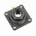 Sealmaster MSF-28T Mounted Ball Bearings, Black Oxide Bearing, 4 Bolt Flange Bearings, 1-3/4" Diameter, Cast Iron Housing, Concentric Locking, Felt Labyrinth Seal, Wide Inner Race