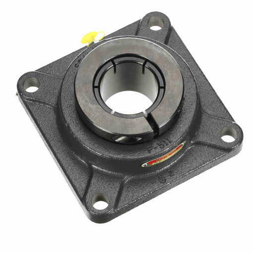 Sealmaster MSF-35T Mounted Ball Bearings, Black Oxide Bearing, 4 Bolt Flange Bearings, 2-3/16" Diameter, Cast Iron Housing, Concentric Locking, Felt Labyrinth Seal, Wide Inner Race