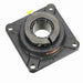 Sealmaster MSF-35T DRT Mounted Ball Bearings, Black Oxide Bearing, 4 Bolt Flange Bearings, 2-3/16" Diameter, Cast Iron Housing, Concentric Locking, Triple Lip Seal, High Contamination, Wide Inner Race