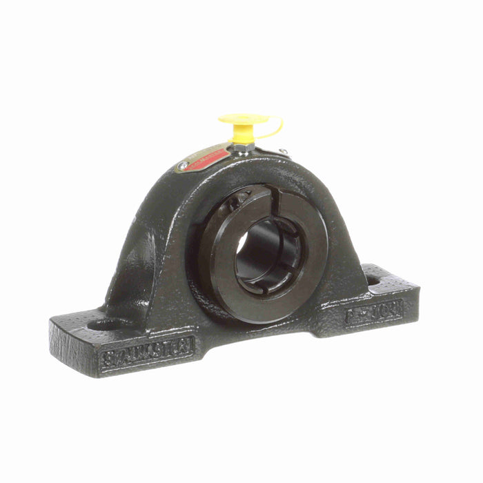 Sealmaster NP-35TC Mounted Ball Bearings, Black Oxide Bearing, Pillow Block Bearings, 2-3/16" Diameter, Cast Iron Housing, Concentric Locking, Contact Seal, Wide Inner Race