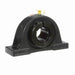 Sealmaster NP-22TC Mounted Ball Bearings, Black Oxide Bearing, Pillow Block Bearings, 1-3/8" Diameter, Cast Iron Housing, Concentric Locking, Contact Seal, Wide Inner Race