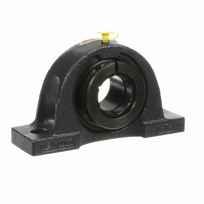 Sealmaster NP-26TC Mounted Ball Bearings, Black Oxide Bearing, Pillow Block Bearings, 1-5/8" Diameter, Cast Iron Housing, Concentric Locking, Contact Seal, Wide Inner Race