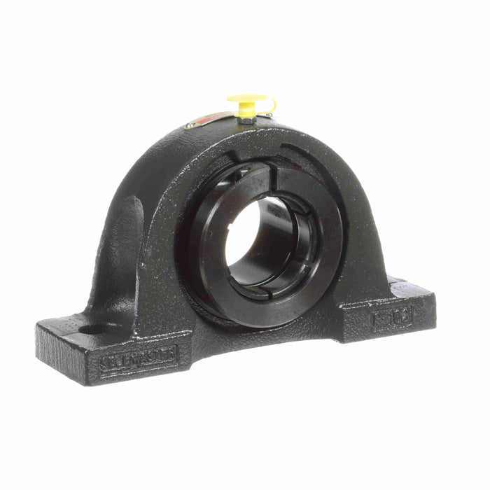 Sealmaster NP-28TC Mounted Ball Bearings, Black Oxide Bearing, Pillow Block Bearings, 1-3/4" Diameter, Cast Iron Housing, Concentric Locking, Contact Seal, Wide Inner Race