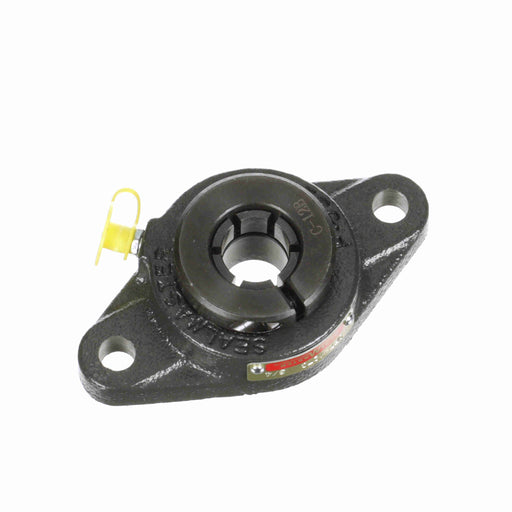 Sealmaster SFT-12TC Mounted Ball Bearings, Black Oxide Bearing, 2 Bolt Flange Bearings, 3/4" Diameter, Cast Iron Housing, Concentric Locking, Contact Seal, Wide Inner Race