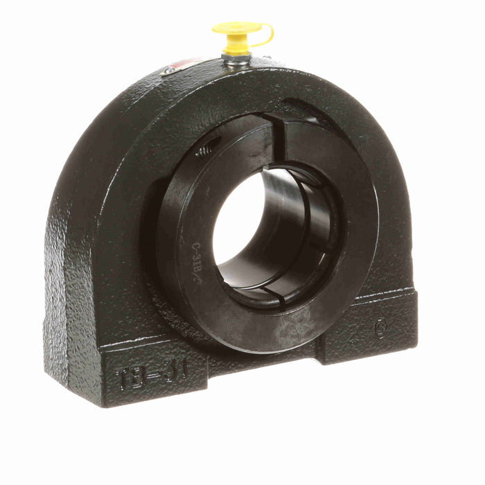 Sealmaster TB-31TC Mounted Ball Bearings, Black Oxide Bearing, Tapped Base Pillow Block Bearings, 1-15/16" Diameter, Cast Iron Housing, Concentric Locking, Contact Seal, Wide Inner Race