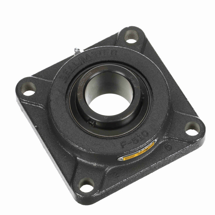 Sealmaster SF-32 HI Mounted Ball Bearings, Black Oxide Bearing, 4 Bolt Flange Bearings, 2" Diameter, Cast Iron Housing, Set Screw Locking, Nomex Seal, High Performance, High Temperature Seal, High Temperature Grease, Krytox 226 Grease, Wide Inner Race