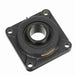 Sealmaster SF-32 HI Mounted Ball Bearings, Black Oxide Bearing, 4 Bolt Flange Bearings, 2" Diameter, Cast Iron Housing, Set Screw Locking, Nomex Seal, High Performance, High Temperature Seal, High Temperature Grease, Krytox 226 Grease, Wide Inner Race