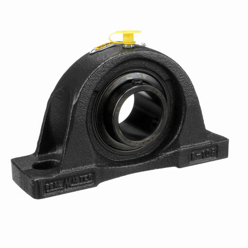 Sealmaster NP-23 CXU Mounted Ball Bearings, Black Oxide Bearing, Pillow Block Bearings, 1-7/16" Diameter, Cast Iron Housing, Set Screw Locking, Felt Labyrinth Seal, Air Handling Housing Fit, Wide Inner Race