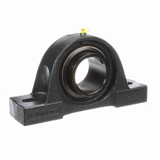 Sealmaster NPL-47 Mounted Ball Bearings, Black Oxide Bearing, Pillow Block Bearings, 2-15/16" Diameter, Cast Iron Housing, Set Screw Locking, Felt Labyrinth Seal, Wide Inner Race