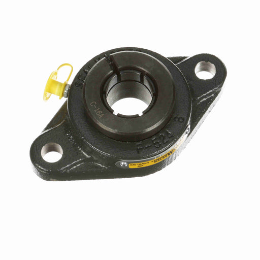 Sealmaster SFT-16T HI Mounted Ball Bearings, Black Oxide Bearing, 2 Bolt Flange Bearings, 1" Diameter, Cast Iron Housing, Concentric Locking, Nomex Seal, High Performance, High Temperature Seal, High Temperature Grease, Krytox 226 Grease, Wide Inner Race