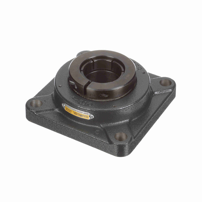 Sealmaster BSF-32TH RMD Mounted Ball Bearings, Black Oxide Bearing, 4 Bolt Flange Bearings, 2" Diameter, Cast Iron Housing, Concentric Locking, Felth Labyrinth Seal, Reduced Maintenance - Lubed for Life, Wide Inner Race