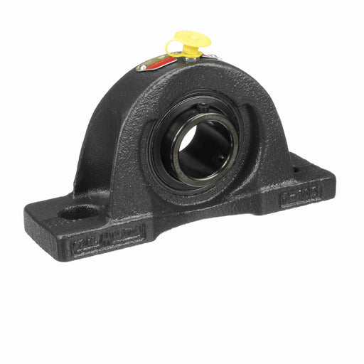 Sealmaster NP-206 Mounted Ball Bearings, Black Oxide Bearing, Pillow Block Bearings, 30mm Diameter, Cast Iron Housing, Set Screw Locking, Felt Labyrinth Seal, Wide Inner Race