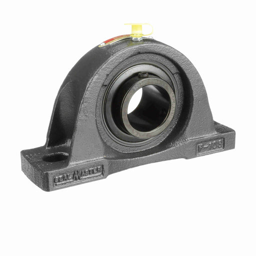 Sealmaster NP-207 Mounted Ball Bearings, Black Oxide Bearing, Pillow Block Bearings, 35mm Diameter, Cast Iron Housing, Set Screw Locking, Felt Labyrinth Seal, Wide Inner Race