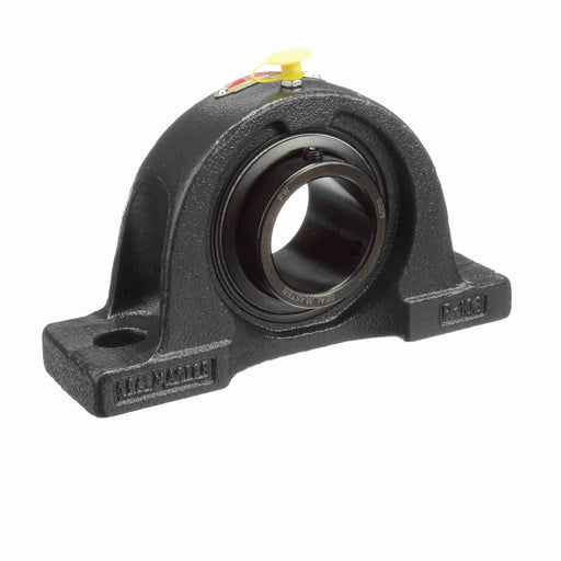 Sealmaster NP-209 HT Mounted Ball Bearings, Black Oxide Bearing, Pillow Block Bearings, 45mm Diameter, Cast Iron Housing, Set Screw Locking, Nomex Seal, High Temperature Seal, High Temperature Grease, Wide Inner Race