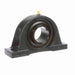 Sealmaster NP-211 Mounted Ball Bearings, Black Oxide Bearing, Pillow Block Bearings, 55mm Diameter, Cast Iron Housing, Set Screw Locking, Felt Labyrinth Seal, Wide Inner Race