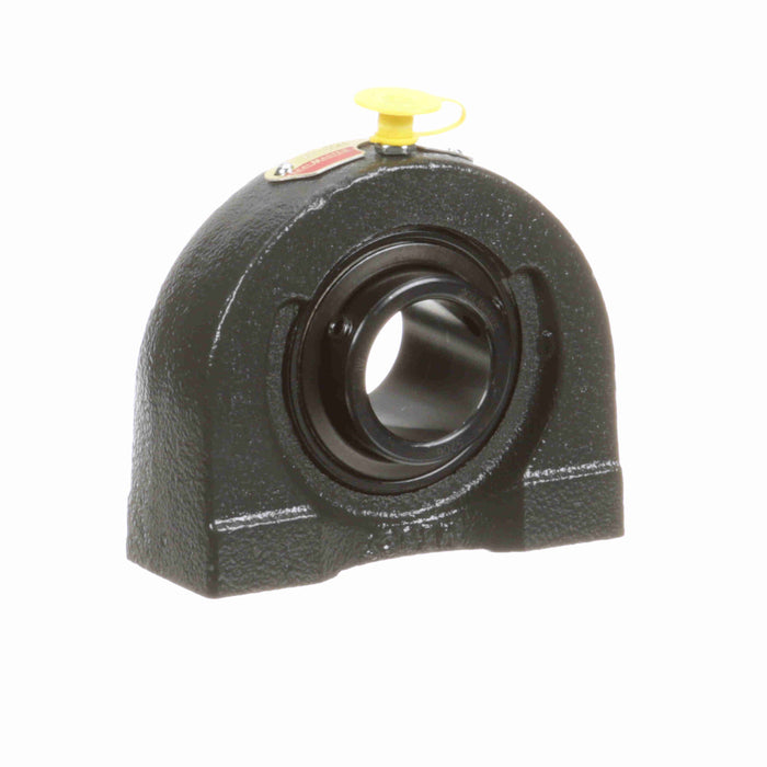 Sealmaster TB-206 Mounted Ball Bearings, Black Oxide Bearing, Tapped Base Pillow Block Bearings, 30mm Diameter, Cast Iron Housing, Set Screw Locking, Felt Labyrinth Seal, Wide Inner Race