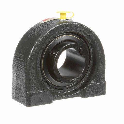 Sealmaster TB-208 Mounted Ball Bearings, Black Oxide Bearing, Tapped Base Pillow Block Bearings, 40mm Diameter, Cast Iron Housing, Set Screw Locking, Felt Labyrinth Seal, Wide Inner Race