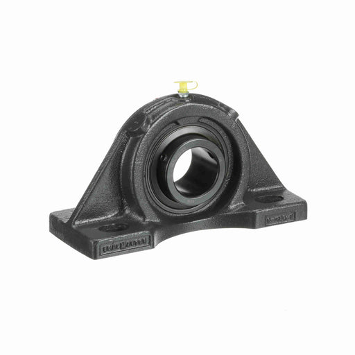 Sealmaster MFP-310 Mounted Ball Bearings, Black Oxide Bearing, 4 Bolt Pillow Block Bearings, 50mm Diameter, Cast Iron Housing, Set Screw Locking, Felt Labyrinth Seal, Wide Inner Race