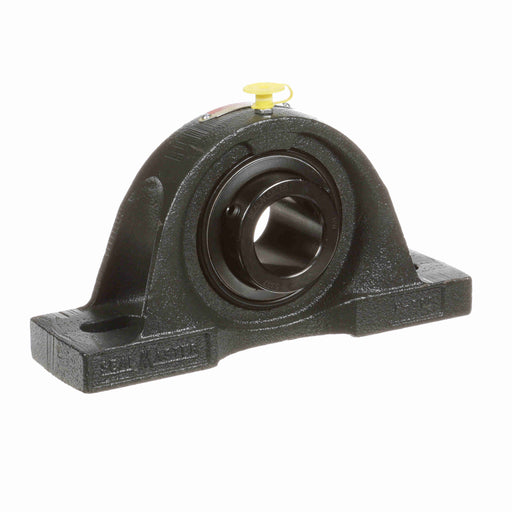 Sealmaster MP-307C Mounted Ball Bearings, Black Oxide Bearing, Pillow Block Bearings, 35mm Diameter, Cast Iron Housing, Set Screw Locking, Contact Seal, Wide Inner Race