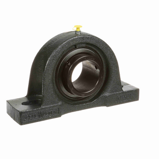 Sealmaster MP-315 Mounted Ball Bearings, Black Oxide Bearing, Pillow Block Bearings, 75mm Diameter, Cast Iron Housing, Set Screw Locking, Felt Labyrinth Seal, Wide Inner Race