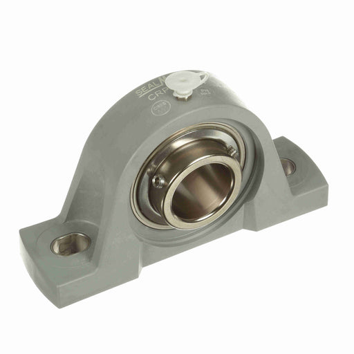 Sealmaster CRPC-PN24 Mounted Ball Bearings, Phosphorous Nickel Coated Bearing, Pillow Block Bearings, 1-1/2" Diameter, Thermoplastic Housing,  Set Screw Locking, High Performance Seal (HPS), Wide Inner Race