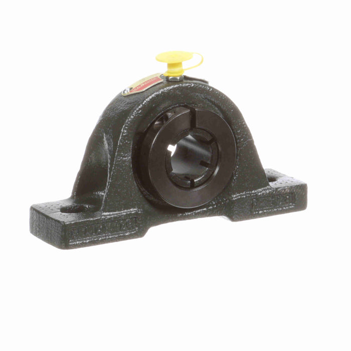 Sealmaster NP-14T Mounted Ball Bearings, Black Oxide Bearing, Pillow Block Bearings, 7/8" Diameter, Cast Iron Housing, Concentric Locking, Felt Labyrinth Seal, Wide Inner Race