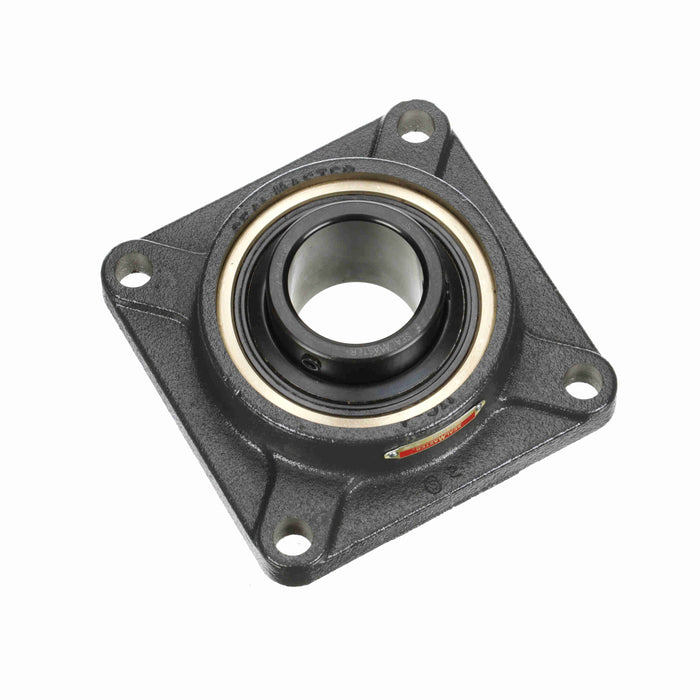 Sealmaster ESF-39 HTC Mounted Ball Bearings, Black Oxide Bearing, 4 Bolt Flange Bearings, 2-7/16" Diameter, Cast Iron Housing, Set Screw Locking, Contact Seal, High Temperature Seal, High Temperature Grease, Wide Inner Race