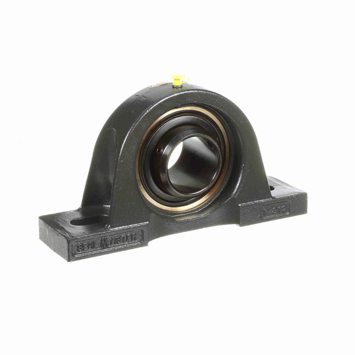 Sealmaster EMPD-43 Mounted Ball Bearings, Black Oxide Bearing, Pillow Block Bearings, 2-11/16" Diameter, Cast Iron Housing, Double Set Screw Locking, Felt Labyrinth Seal, Wide Inner Race