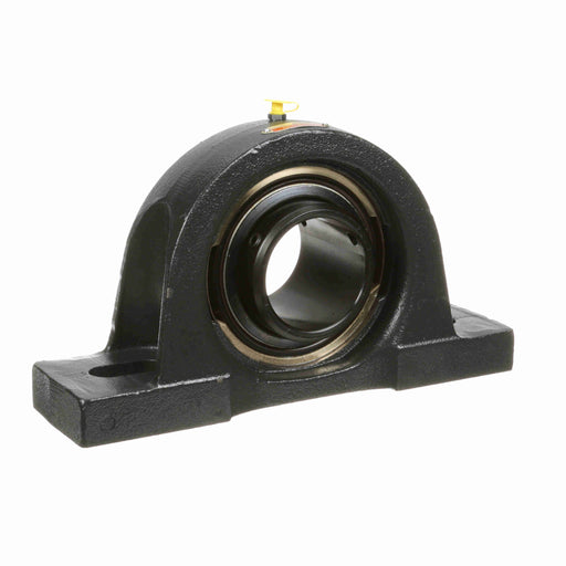 Sealmaster EMPD-47 Mounted Ball Bearings, Black Oxide Bearing, Pillow Block Bearings, 2-15/16" Diameter, Cast Iron Housing, Double Set Screw Locking, Felt Labyrinth Seal, Wide Inner Race