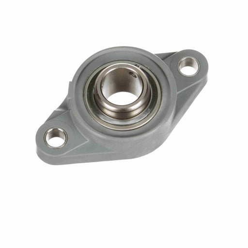 Sealmaster CRFTC-PN19 RMW Mounted Ball Bearings, Phosphorous Nickel Coated Bearing, 2 Bolt Flange Bearings, 1-3/16" Diameter, Thermoplastic Housing,  Set Screw Locking, High Performance Seal (HPS), Reduced Maintenance - Lubed for Life, Wide Inner Race