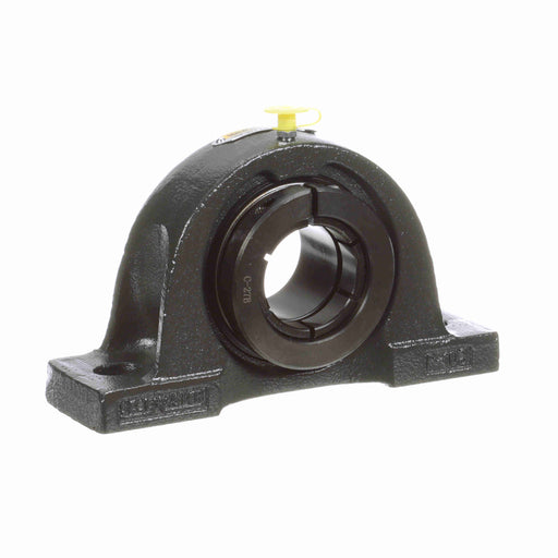 Sealmaster NP-27T LO Mounted Ball Bearings, Black Oxide Bearing, Pillow Block Bearings, 1-11/16" Diameter, Cast Iron Housing, Concentric Locking, Felt Labyrinth Seal, Low Drag, Wide Inner Race