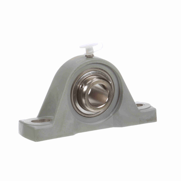 Sealmaster CRPC-PN14 Mounted Ball Bearings, Phosphorous Nickel Coated Bearing, Pillow Block Bearings, 7/8" Diameter, Thermoplastic Housing,  Set Screw Locking, High Performance Seal (HPS), Wide Inner Race